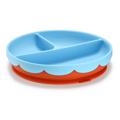 Imagem do produto Prato De Silicone Com Divisória E Ventosa Yummy! Azul Fisherprice Bb1189
