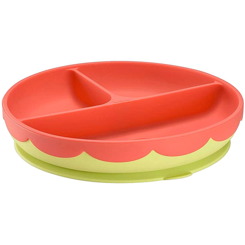 Imagem do produto Prato De Silicone Com Divisória E Ventosa Yummy! Coral Fisherprice Bb1190
