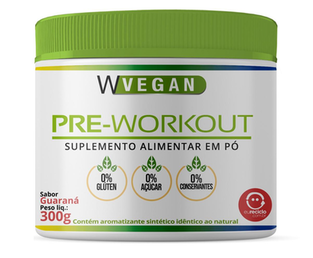 Imagem do produto Pré Treino 300G Cafeina Wvegan Vegano Pre Workout Moriale Odt