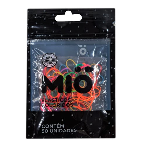 Imagem do produto Prendedor De Cabelo Silicone Mió Coloridos 50 Unidades