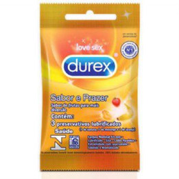 Preservativo Durex Sabor E Prazer Com 3 Unidades