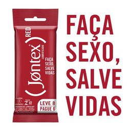 Imagem do produto Preservativo Jontex Red Lubrificado 8 Unidades