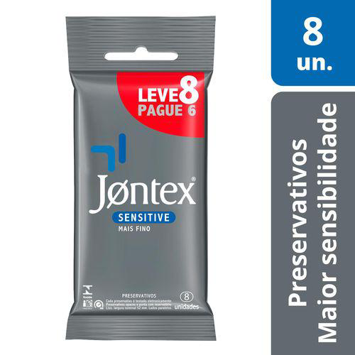Imagem do produto Preservativo Jontex Sensitive Leve 8 Pague 6