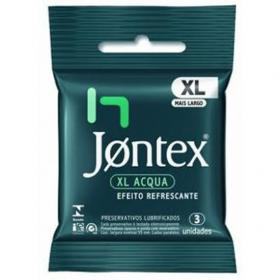 Preservativo - Jontex Xl Acqua Com 3 Unidades