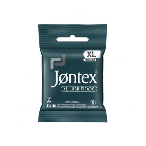 Preservativo - Jontex Xl Lubrificado Com 3 Unidades