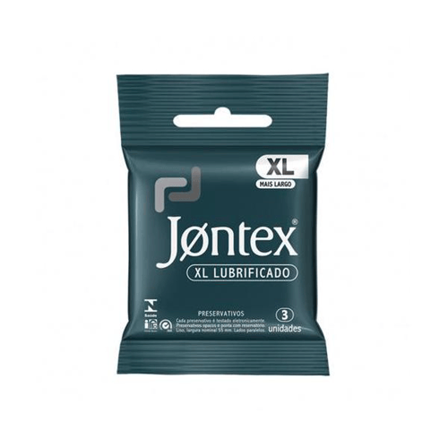 Preservativo - Jontex Xl Lubrificado Com 3 Unidades