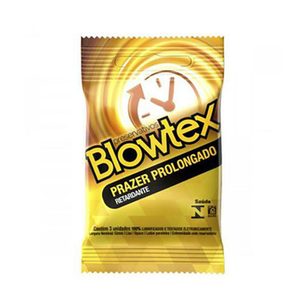 Preservativo - Lubrificado Blowtex Prazer Prolongado C 3 Unidades