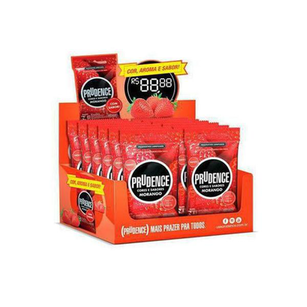 Preservativo Lubrificado Cor & Sabor Morango 36Uni Prudence