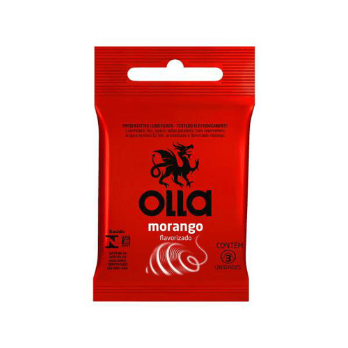 Imagem do produto Preservativo - Lubrificado Olla Morango C 3 Unidades