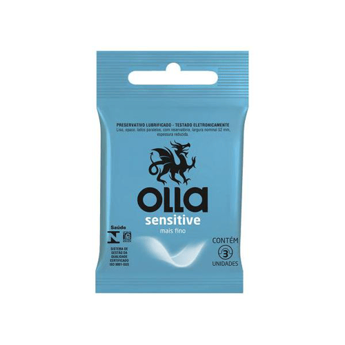 Preservativo - Lubrificado Olla Sensitive C 3 Unidades