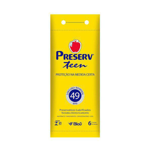 Preservativo - Lubrificado Preserv Teen C 6 Unidades