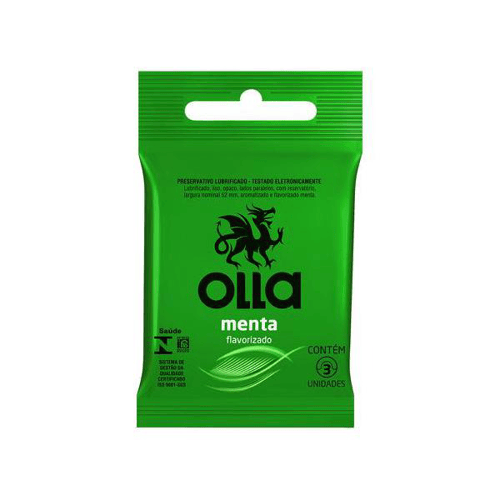 Imagem do produto Preservativo - Olla Menta Lubrificado Com 3 Unidades