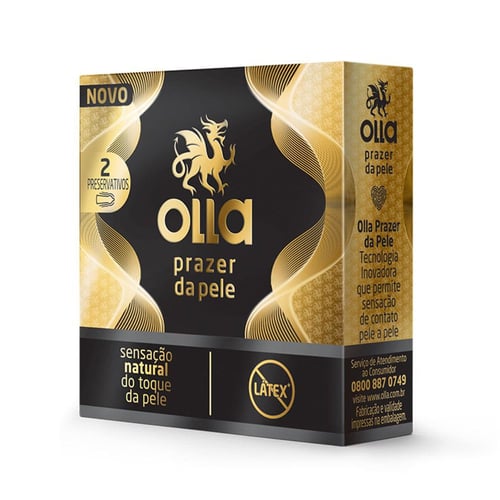 Preservativo Olla Prazer Da Pele Lubrificado 2 Unidades