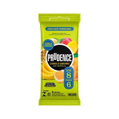 Preservativo Prudence Cores E Sabores Mix Tropical Especial