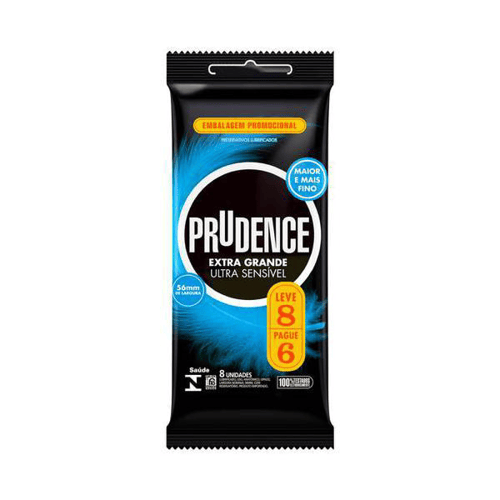 PRESERVATIVO PRUDENCE EXTRA GDE ULTRA SENSIVEL PC C/8 UN