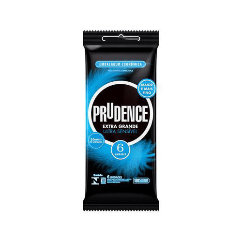 Imagem do produto Preservativo Prudence Ultra Sensível Extra Grande Com 6 Unidades