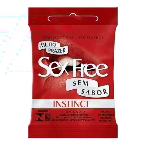 Imagem do produto Preservativo Sex Free Instinct Com 3 Unidades