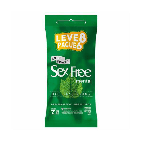 Imagem do produto Preservativo Sex Free Menta Leve 8 Pague 6