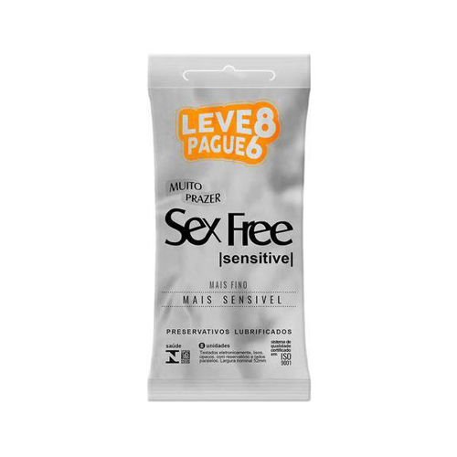 Imagem do produto Preservativo Sex Free Sensitive Leve 8 Pague 6