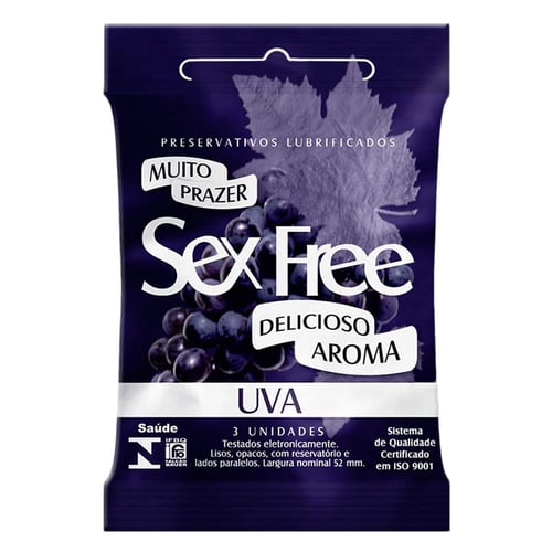 Preservativo Sex Free Uva C/3