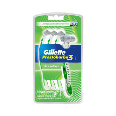 Imagem do produto Prestobarba 3 Sense Care 4 Aparelhos Descartaveis
