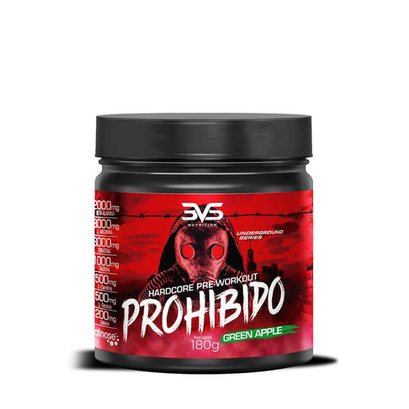 Prétreino Prohibido Maçã Verde 3Vs Nutrition 180 G