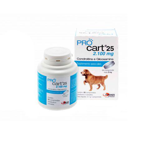 pro cart 25 para cães 60 comprimidos