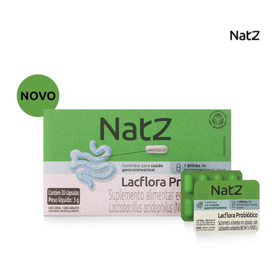 Imagem do produto Probiótico Natz Lactobacillus Acidophilus 20 Cápsulas Airela 20 Cápsulas