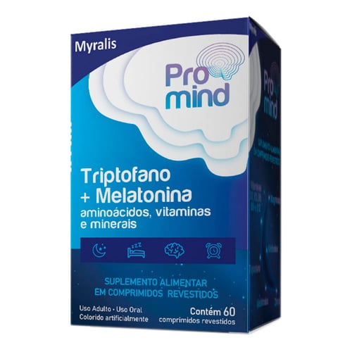 Imagem do produto Promind Triptofano + Melatonina C/ 60 Comprimidos