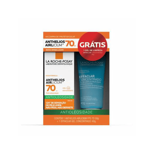 Imagem do produto Kit Protetor Solar Facial La Roche Posay Anthelios Airlicium Fps70 + Effaclar Concentrado 40G
