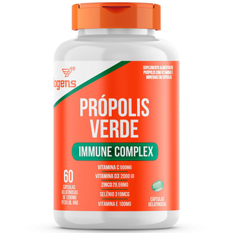 Imagem do produto Própolis Verde + Vitam C, D3, Zinco 550Mg 60 Cápsulas Biogens Bio10 Neutro