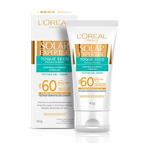 Protetor Solar Facial L'Oréal Paris Solar Expertise Toque Seco FPS 60 40G