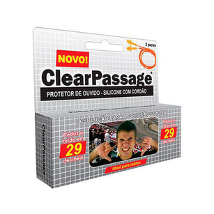 Imagem do produto Protetor De Ouvido Clearpassage Silicone Com Cordão Com 2 Pares