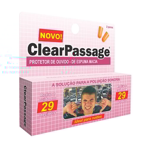 Imagem do produto Protetor - De Ouvido Espuma Com 2 Pares Clearpasage