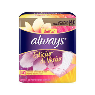 Imagem do produto Protetor Diário Always Edição De Verão Leve Mais Pague Menos 40 Unidades