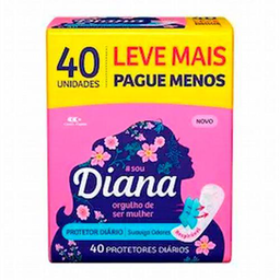 protetor diário diana com 40 unidades