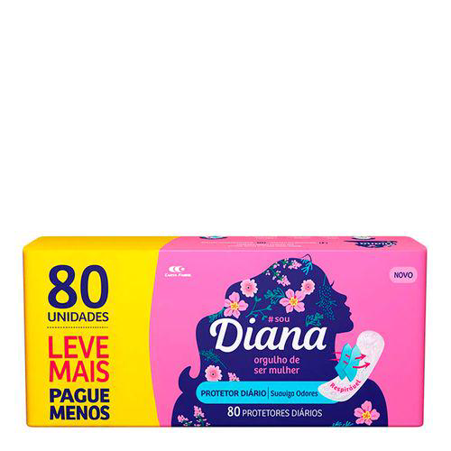 Imagem do produto Protetor Diário Diana Com 80 Unidades