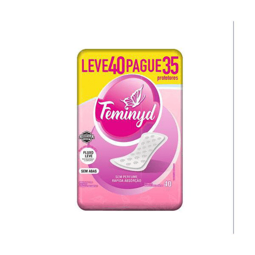 protetor diário feminyd suave leve 40 pague 35