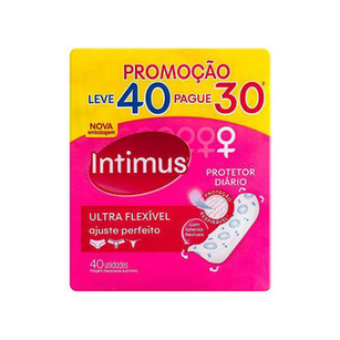 Protetor Diário Intimus Days Flexível Sem Perfume Leve 40 Pague 30