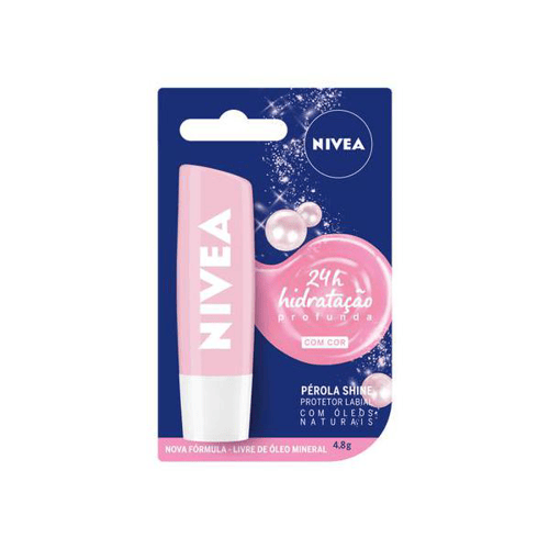 Protetor Labial Nivea Pérola Shine 4,8G