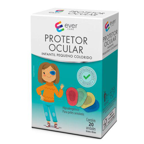 Imagem do produto Protetor Ocular Infantil Ever Care Pequeno Colorido 20 Unidades