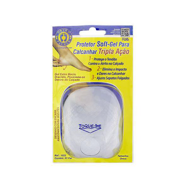 Protetor Para Calcanhar De Silicone Ortho Pauher Soft Gel Tripla Ação Par