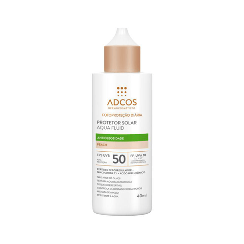 Protetor Solar Adcos 40Ml Fps50 Antioleosidade Peach