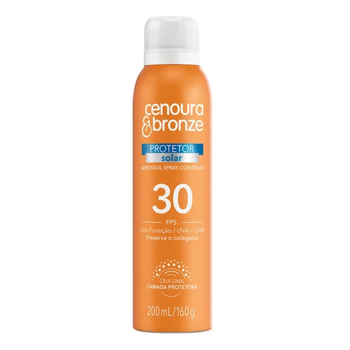 Imagem do produto Protetor Solar Cenoura & Bronze Fps 30 Aerosol 200Ml