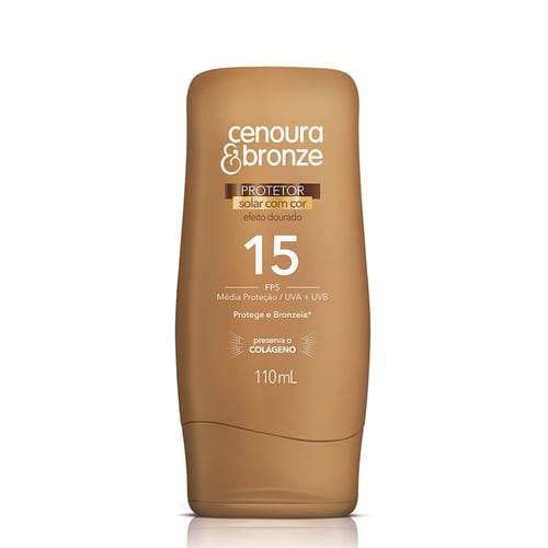 Imagem do produto Protetor Solar Cenouraebronze Fps15 Com Cor 110Ml