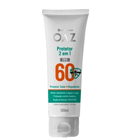 Imagem do produto Protetor Solar E Repelente Oaz Fps 60 2 Em 1 120Ml