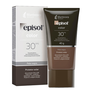 Imagem do produto Protetor Solar Episol Color - Pele Negra Fps30 Efeito De Base 40G