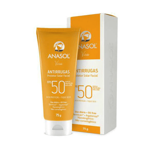 Protetor Solar Facial Anasol Antirrugas Fps50 Com 60G