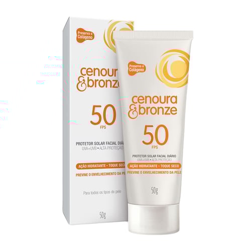 Imagem do produto Protetor Solar Facial Cenoura & Bronze Fps 50 Loção Com 50G