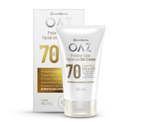 Protetor Solar Facial Em Gel Creme Oaz Fps 70 - 40Ml